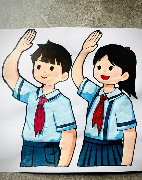 Hình ảnh bạn học sinh chibi đáng yêu