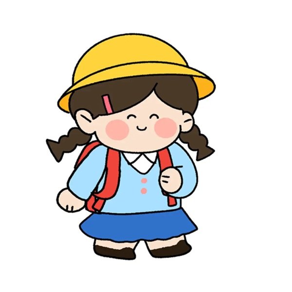 Hình học sinh chibi đang khám phá kiến thức