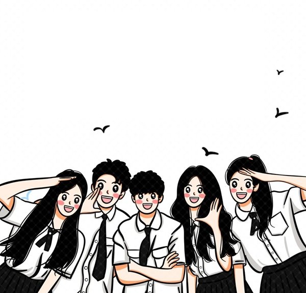 Ảnh học sinh chibi trong ngày khai giảng