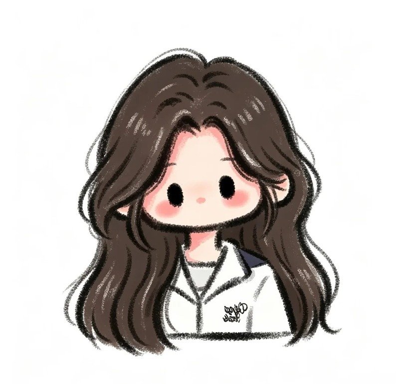Nhân vật học sinh chibi đang đi học vui vẻ