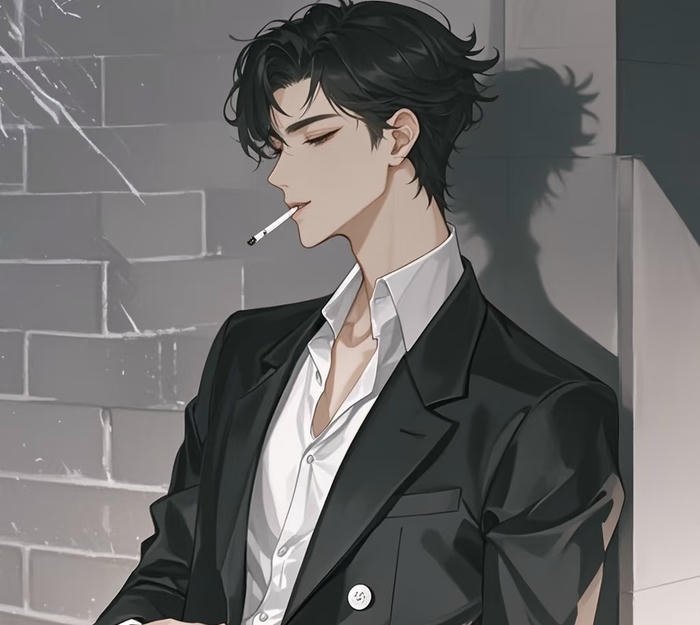 bức ảnh anime hút thuốc đường phố
