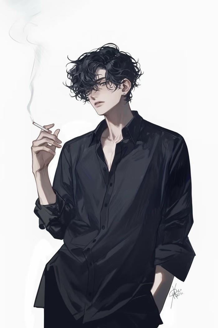 hình ảnh anime hút thuốc mạnh mẽ