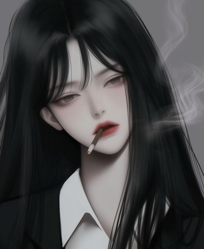 ảnh anime hút thuốc phong cách ngầu