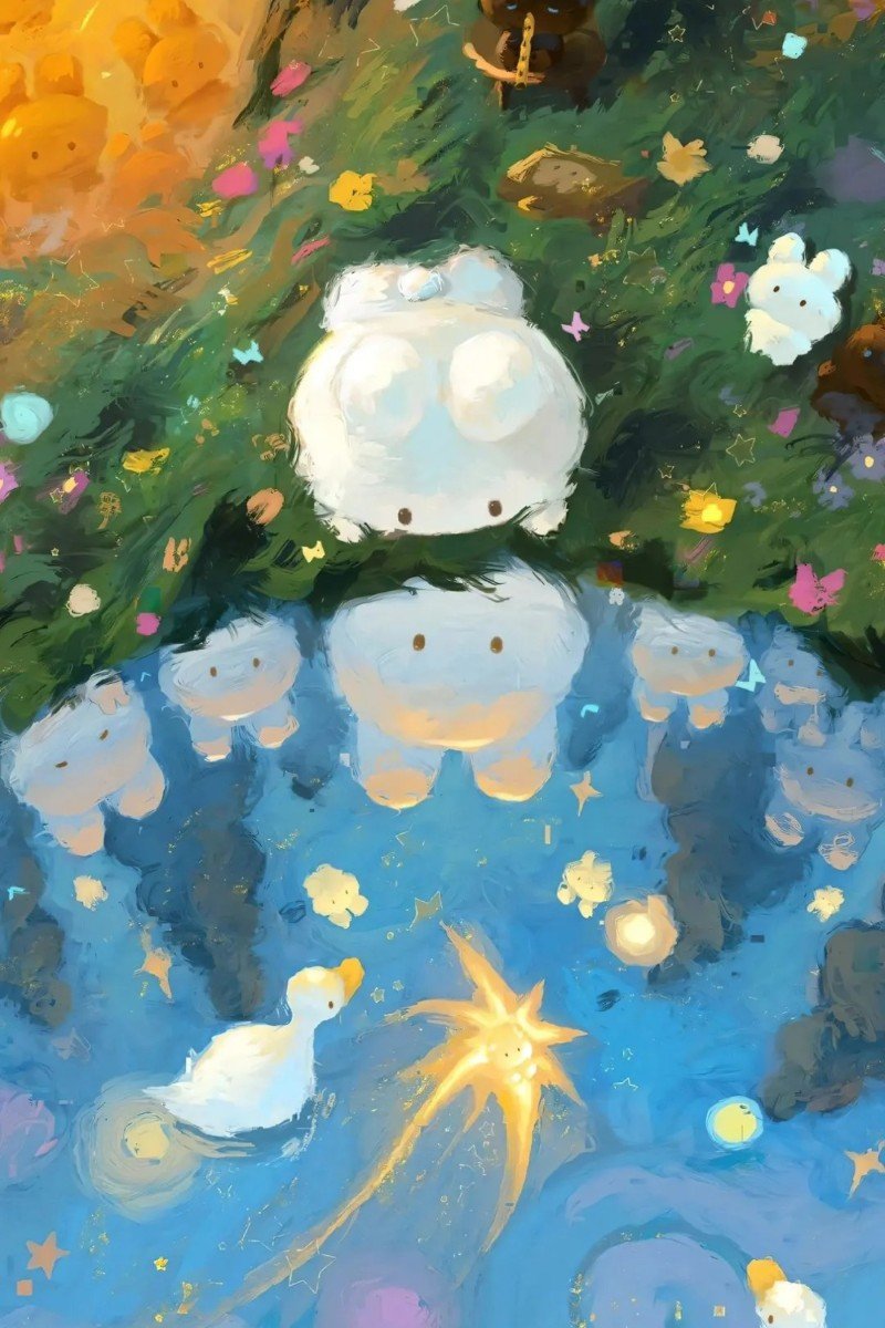 Hình thỏ cute phong cách nghệ thuật sáng tạo