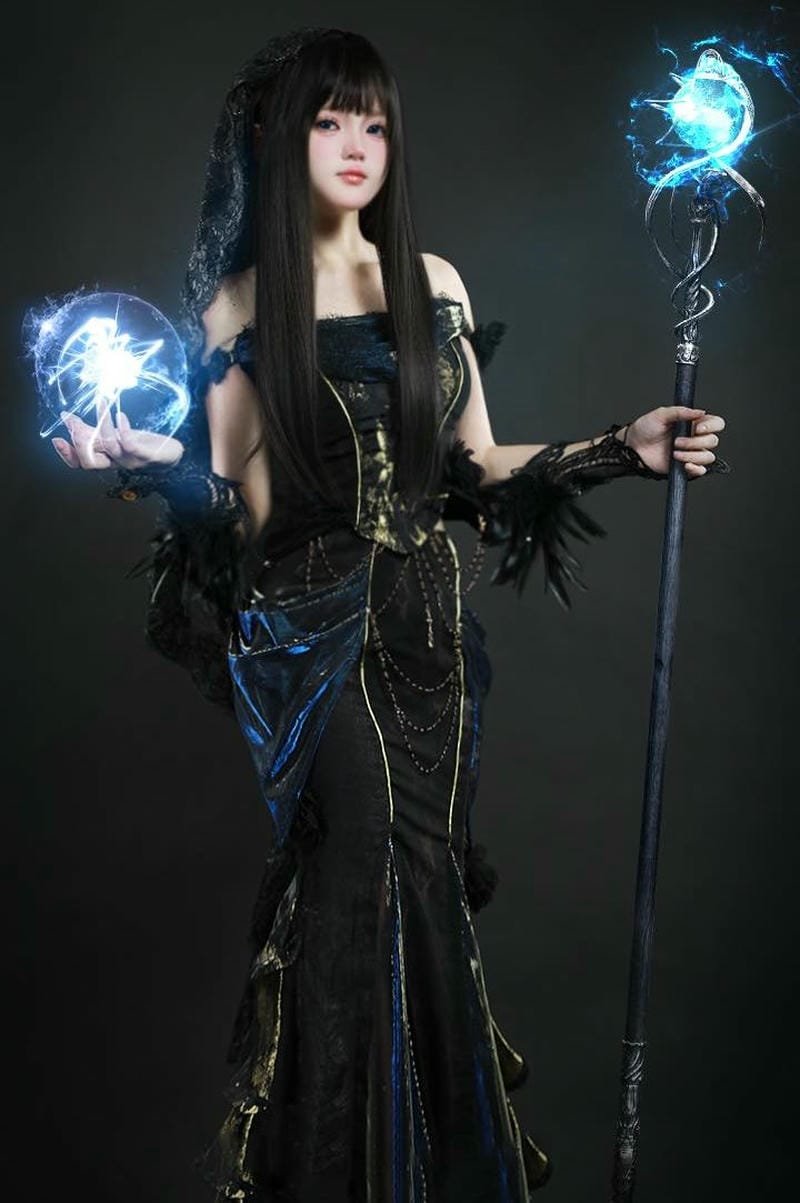 ảnh cosplay anime gái xinh tóc ngắn cổ trang