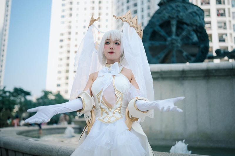 ảnh gái xinh cosplay tóc dài xinh đẹp
