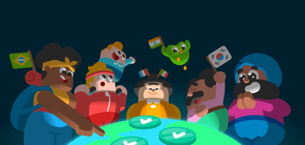 Most popular languages studied on Duolingo in 2023: 1-English, 2-Spanish, 3-French, 4-German, 5-Japanese, 6-Korean, 7-Italian, 8-Hindi, 9-Chinese, 10-Portuguese