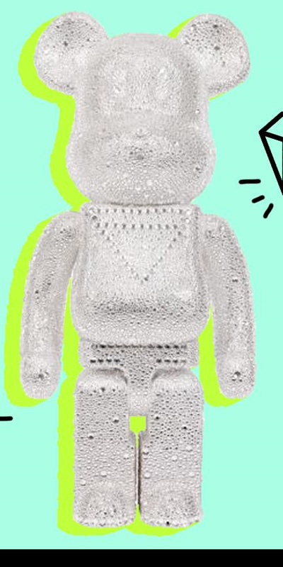 hình nền điện thoại Bearbrick kim cương