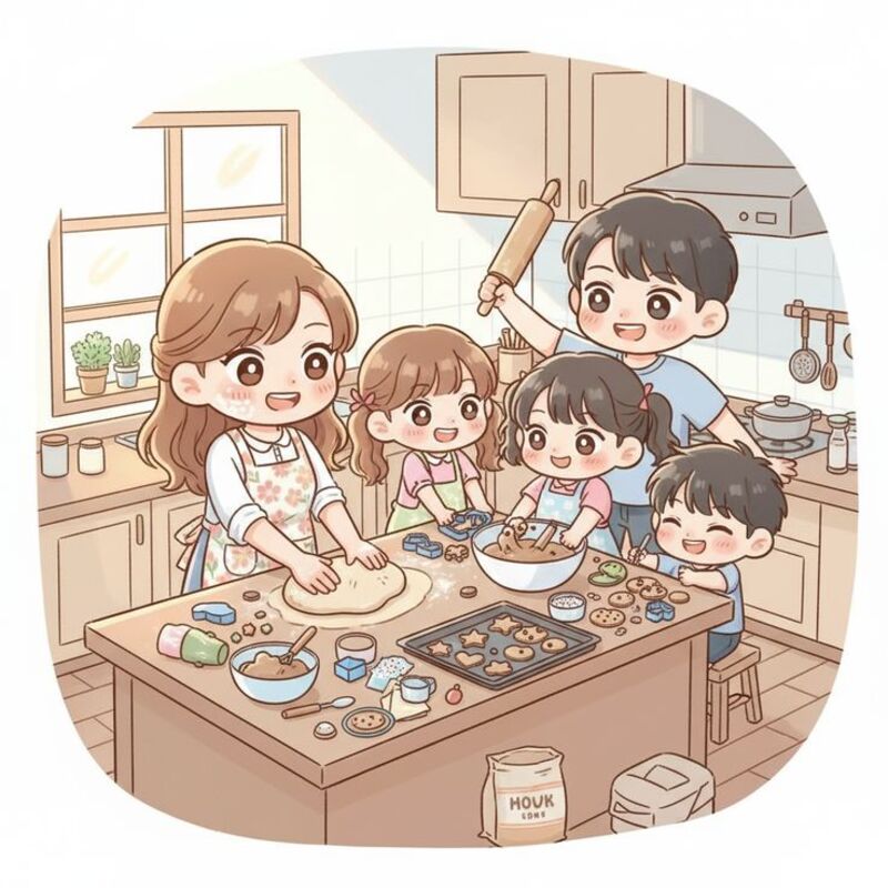 Hình ảnh chibi gia đình