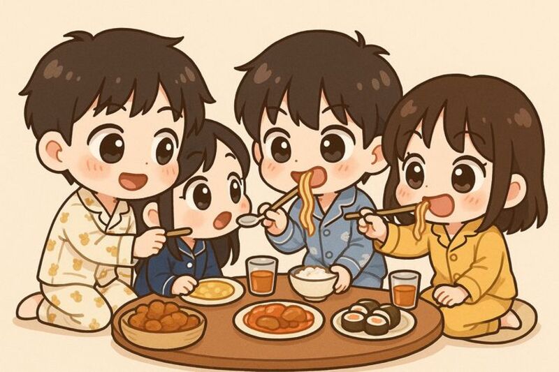 Hình ảnh chibi gia đình