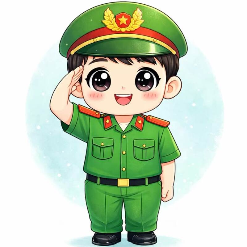 Ảnh công an chibi