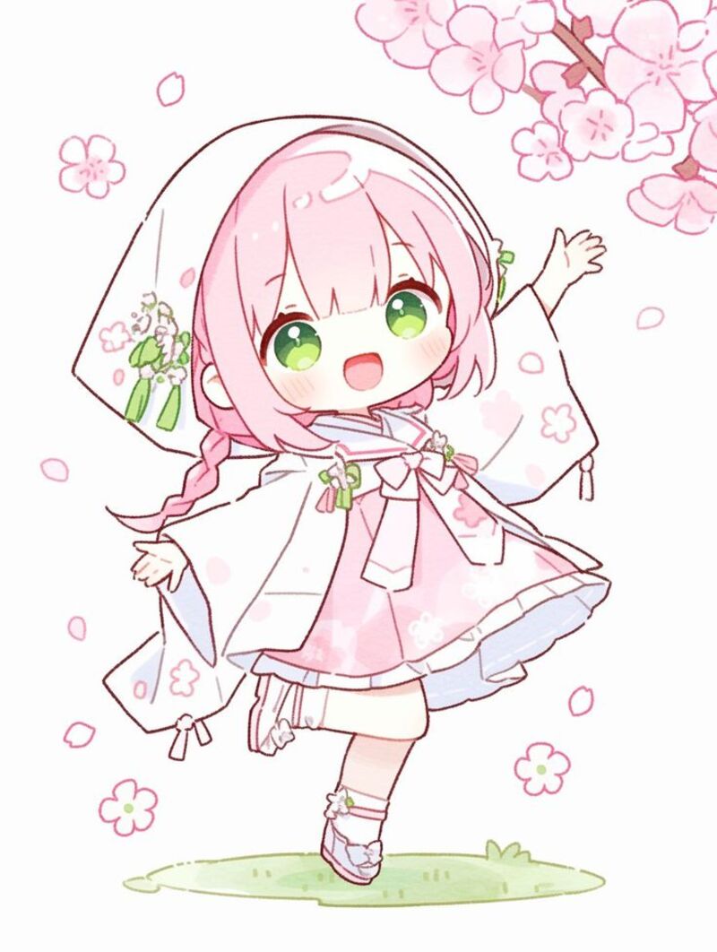 Hình ảnh chibi nữ cute đơn giản