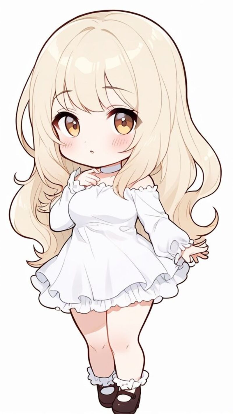 Hình ảnh chibi nữ cute đơn giản