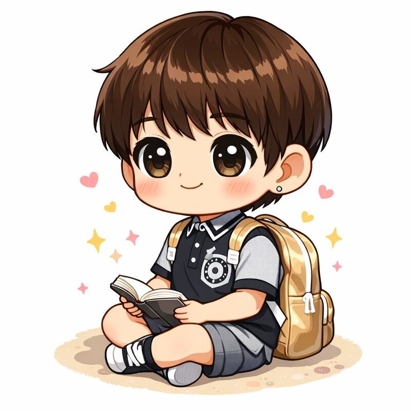 Hình ảnh học sinh chibi dễ thương