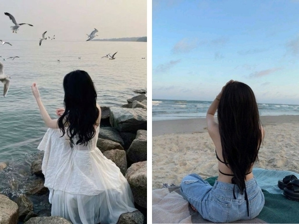 Chụp ảnh sau lưng mặc bikini đầy gợi cảm