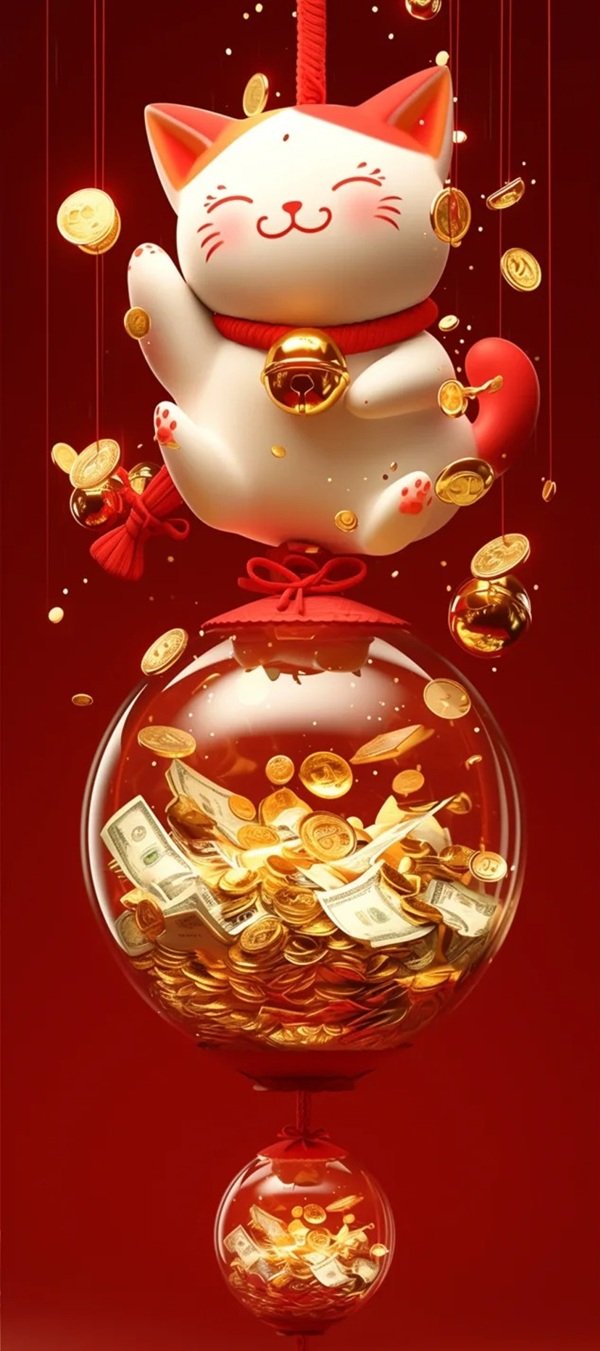 Hình ảnh mèo thần tài ngộ nghĩnh và đáng yêu