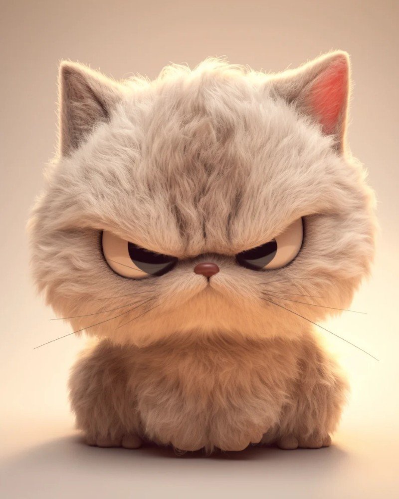 Meme bực tức với khuôn mặt đáng yêu