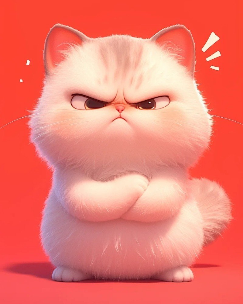 Meme tức giận cute với vẻ ngoài đáng yêu