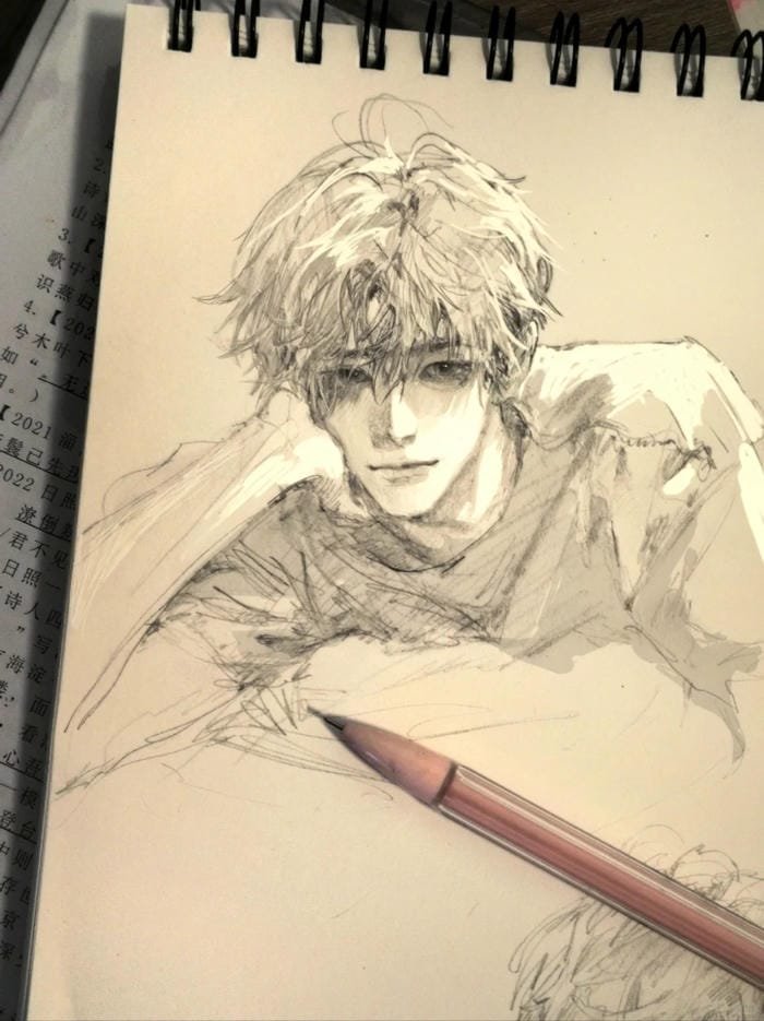 tranh anime nam mạnh mẽ