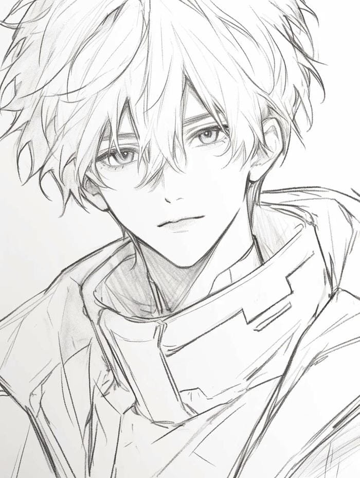 tranh anime nam hiện đại