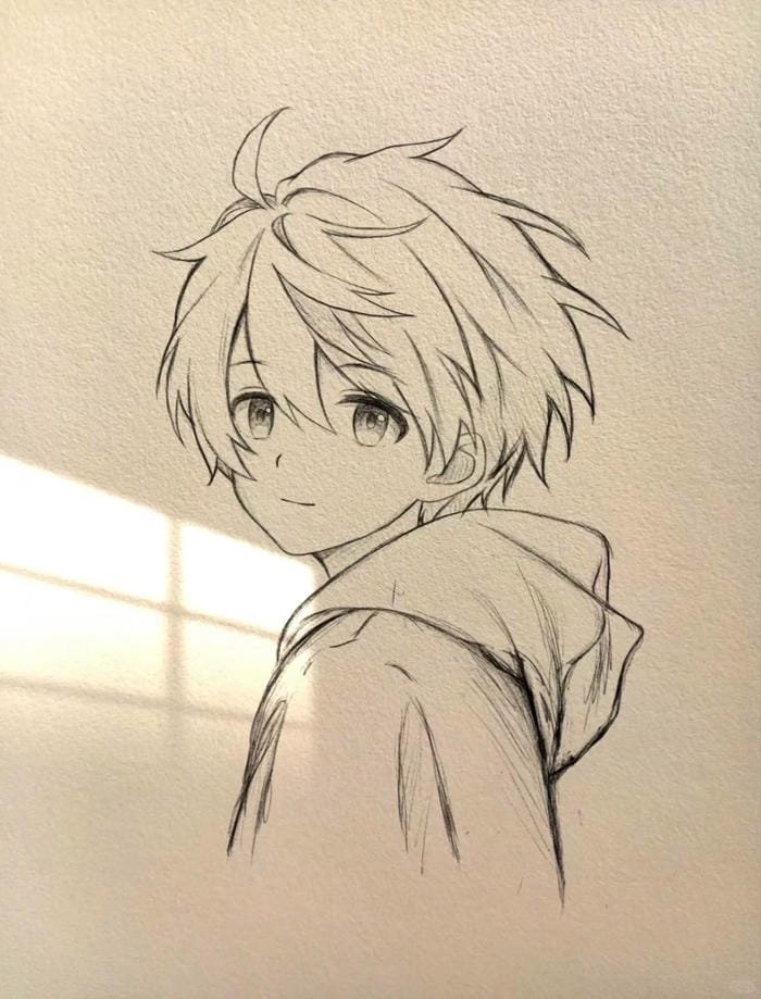 Tranh vẽ anime nam cuốn hút mạnh mẽ