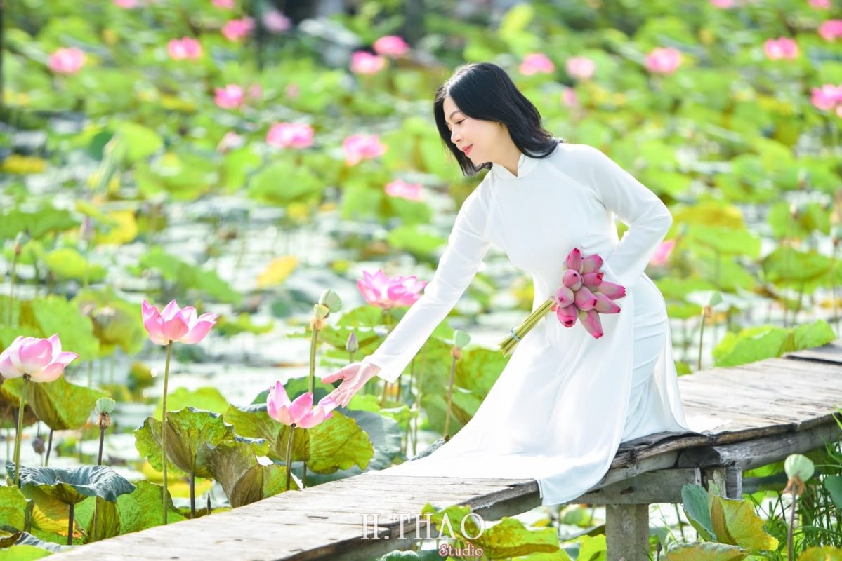 Các kiểu chụp ảnh với hoa sen