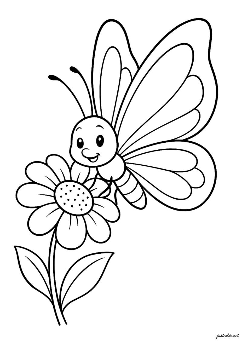 coloring pages for children butterflies 81905