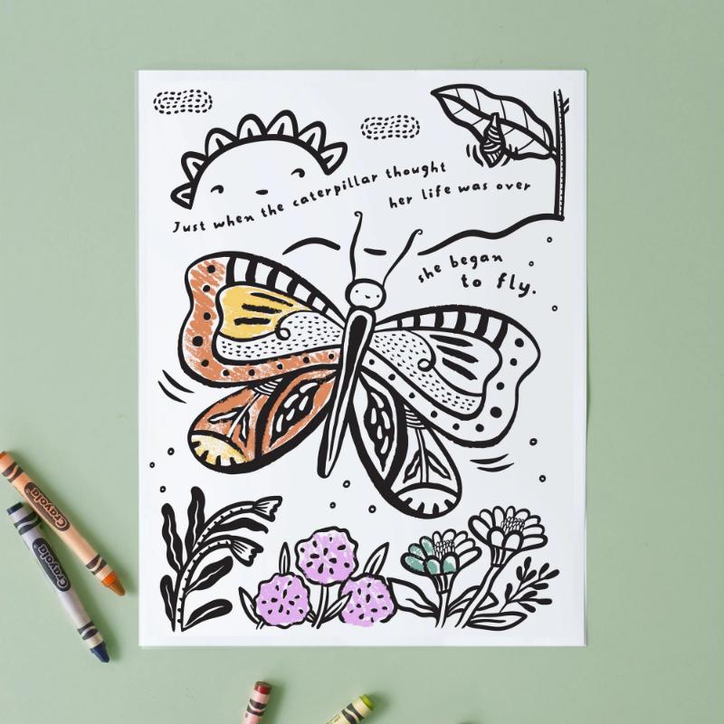 butterfly coloring page 3