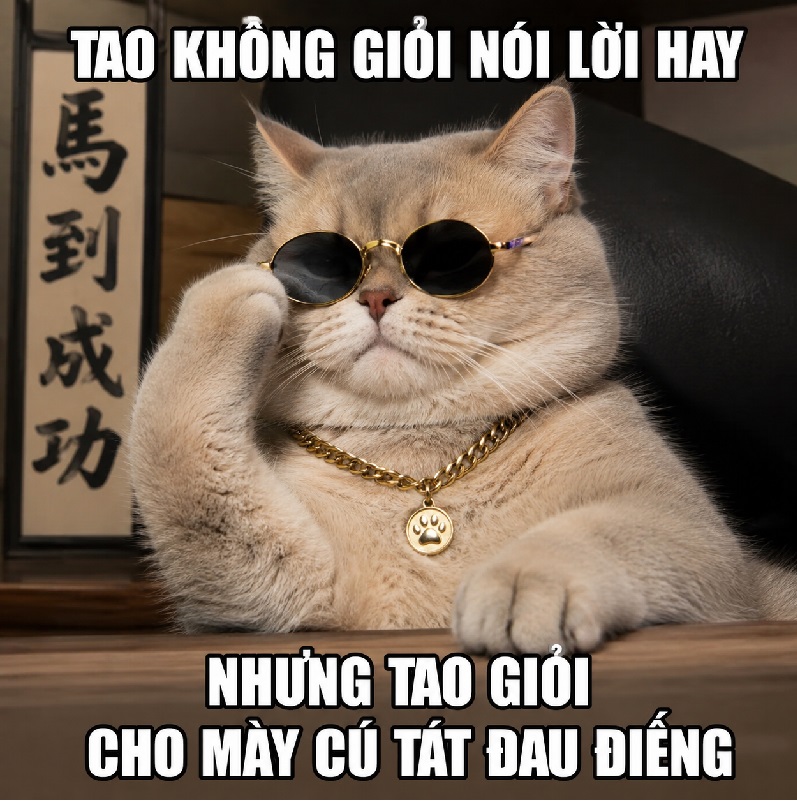 Meme mèo đeo kính nhìn phát biết ngay nhân vật không đơn giản.