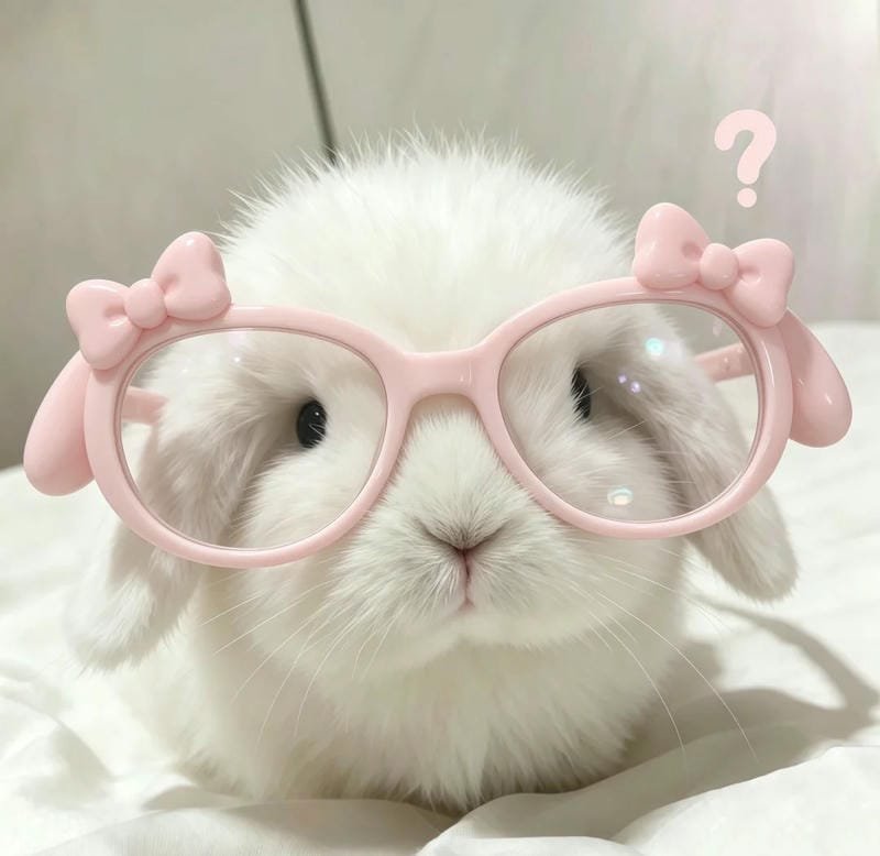 Hình ảnh con thỏ cute trắng muốt với đôi mắt long lanh