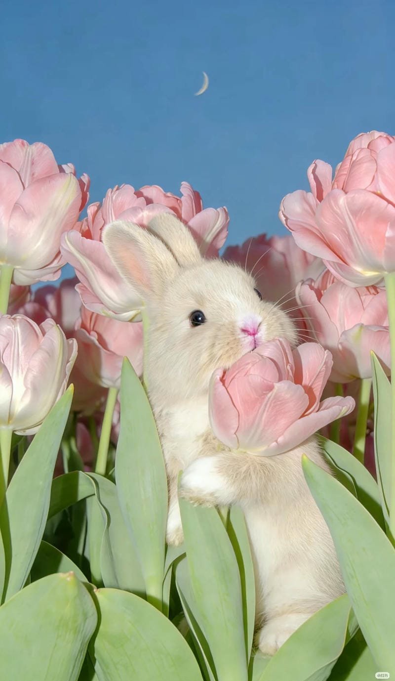 Hình ảnh con thỏ cute đang ngủ cực dễ thương