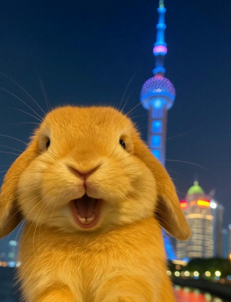Hình ảnh con thỏ cute ngồi trên bãi cỏ xanh