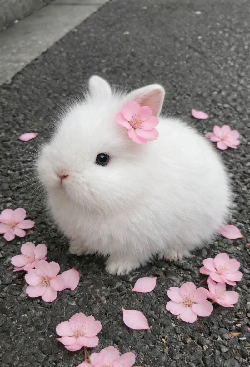 Thỏ chibi đáng yêu phù hợp làm hình nền