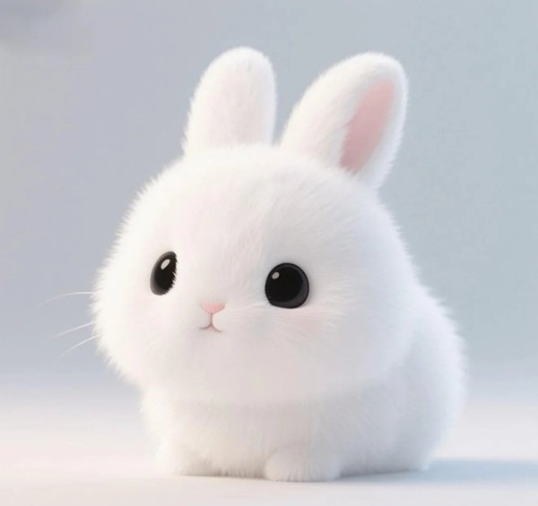 Chú thỏ trắng đang nghỉ ngơi trên bãi cỏ