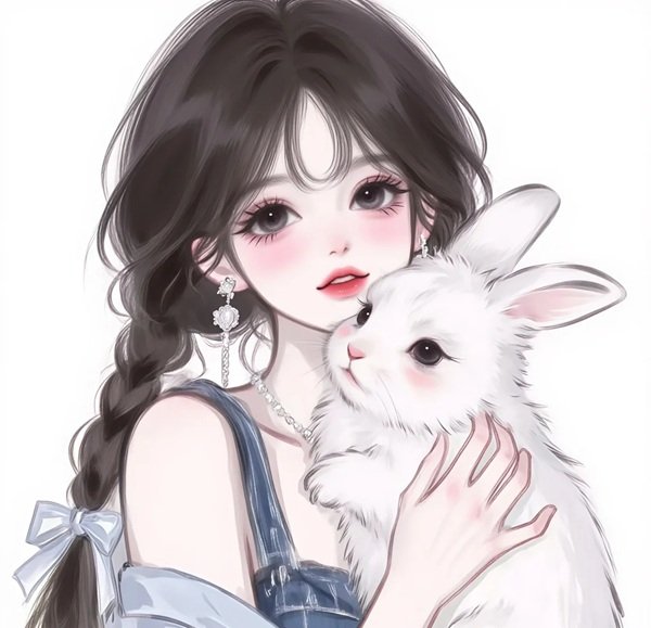 Chú thỏ đang chạy nhảy trên đồng cỏ xanh