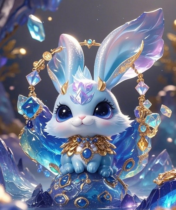Thỏ trắng đáng yêu phù hợp làm avatar cute
