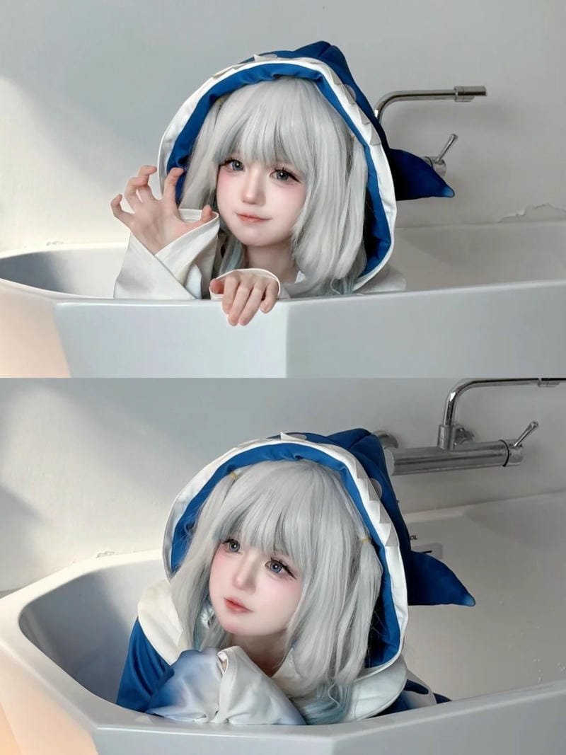 Yaoyaoqwq Gawr Gura cosplay mang phong cách ngộ nghĩnh cuốn hút
