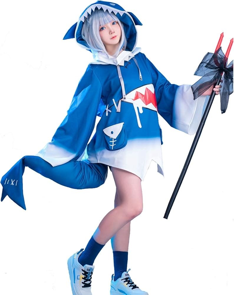 ảnh cosplay gawr gura gái xinh selfie