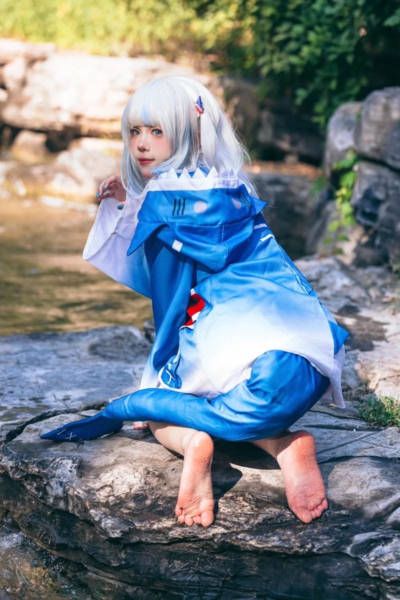 Ảnh Yaoyaoqwq Gawr Gura cosplay đáng yêu