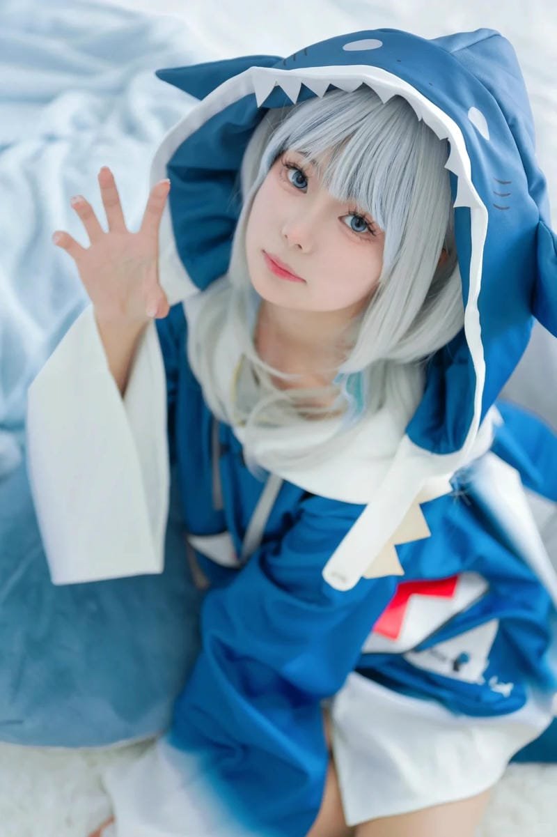 hình cosplay anime yaoyaoqwq gawr gura ánh sáng studio