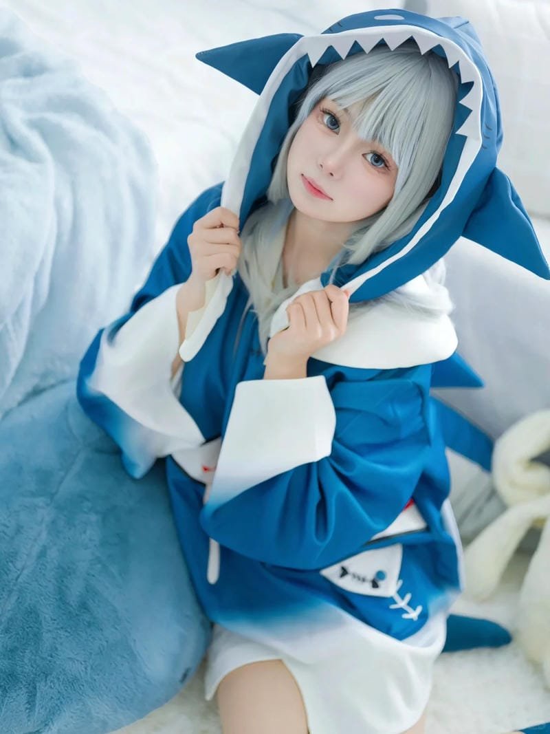 yaoyaoqwq gawr gura cosplay phiên bản cute