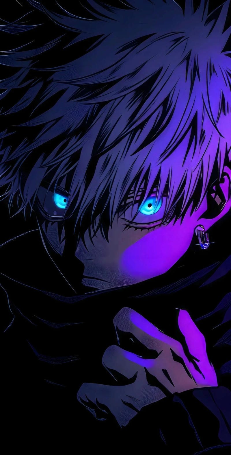 Ảnh Gojo Satoru anime tạo dáng dứt khoát đầy cuốn hút