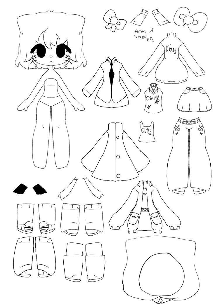 690+ Tranh Tô Màu Búp Bê Giấy Thay Đồ Chibi Siêu Dễ Thương