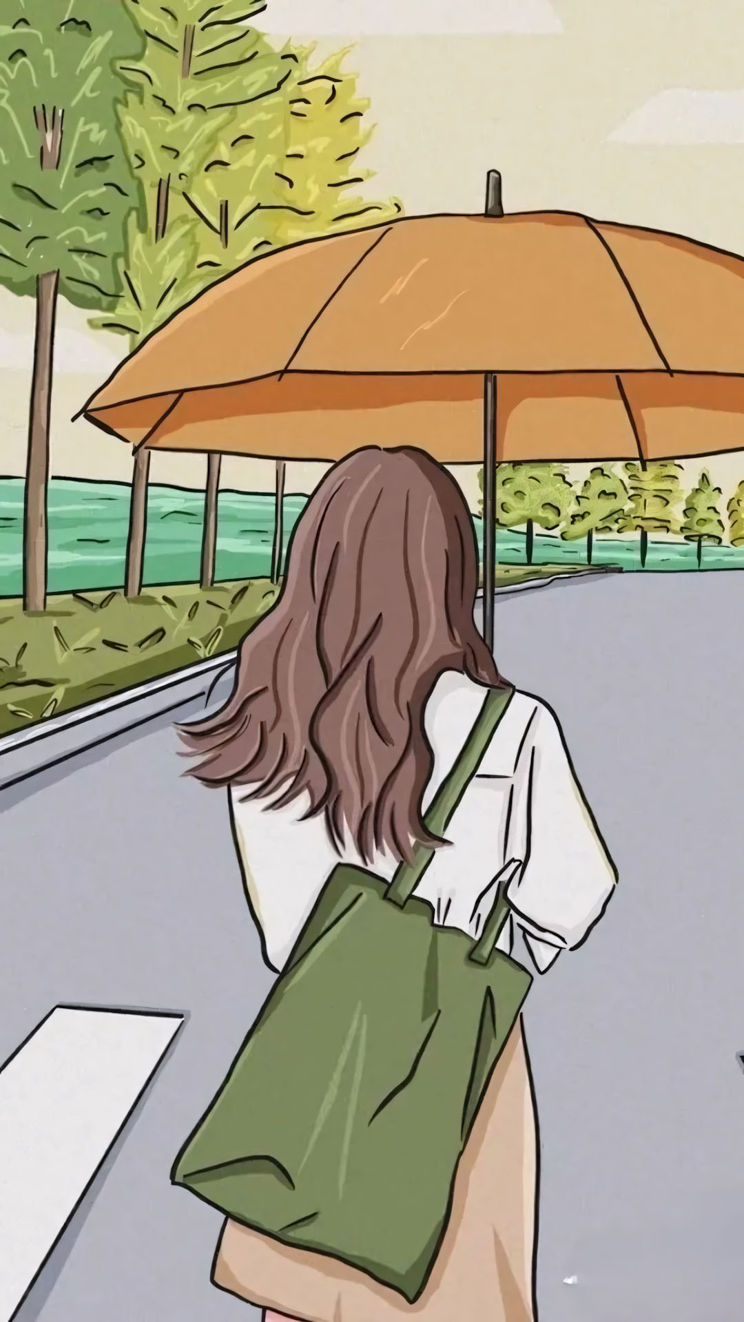 hinh nen anh co gai buon quay lung anime 1920px 1080px full hd 4