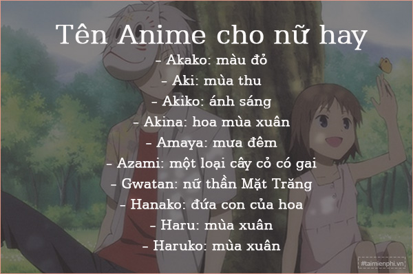 Nhung ten anime nam hay