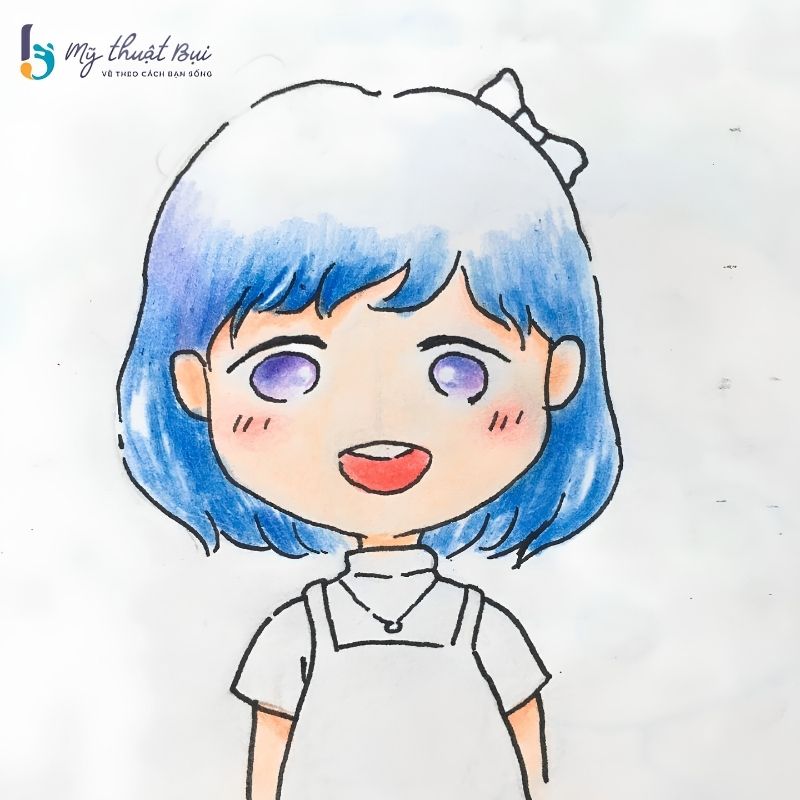 Tô màu tóc cho chibi