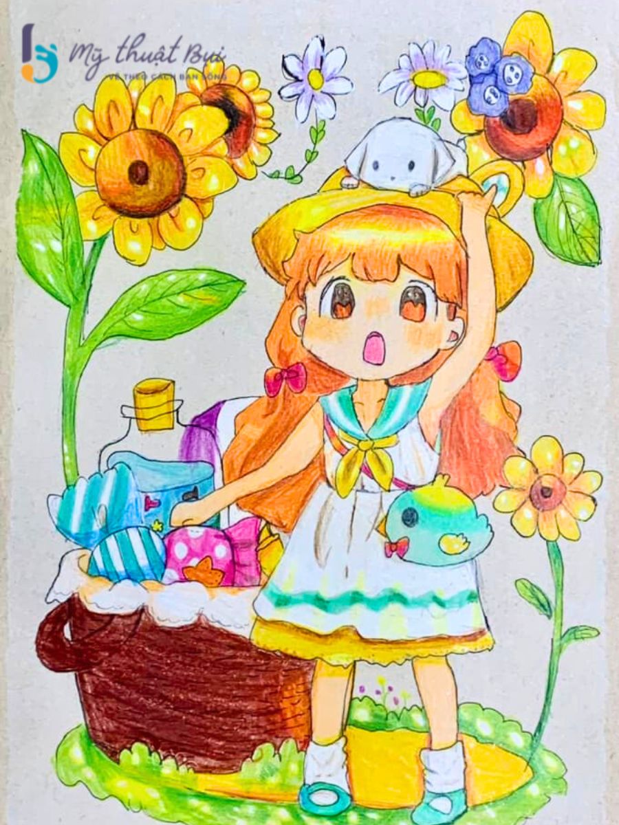 Hình vẽ chibi nữ cute