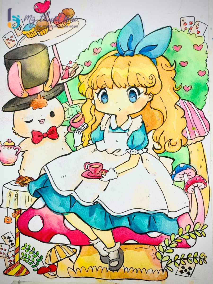 Hình vẽ chibi nữ cute