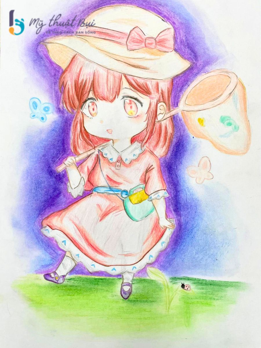 Ảnh chibi cute nữ đơn giản