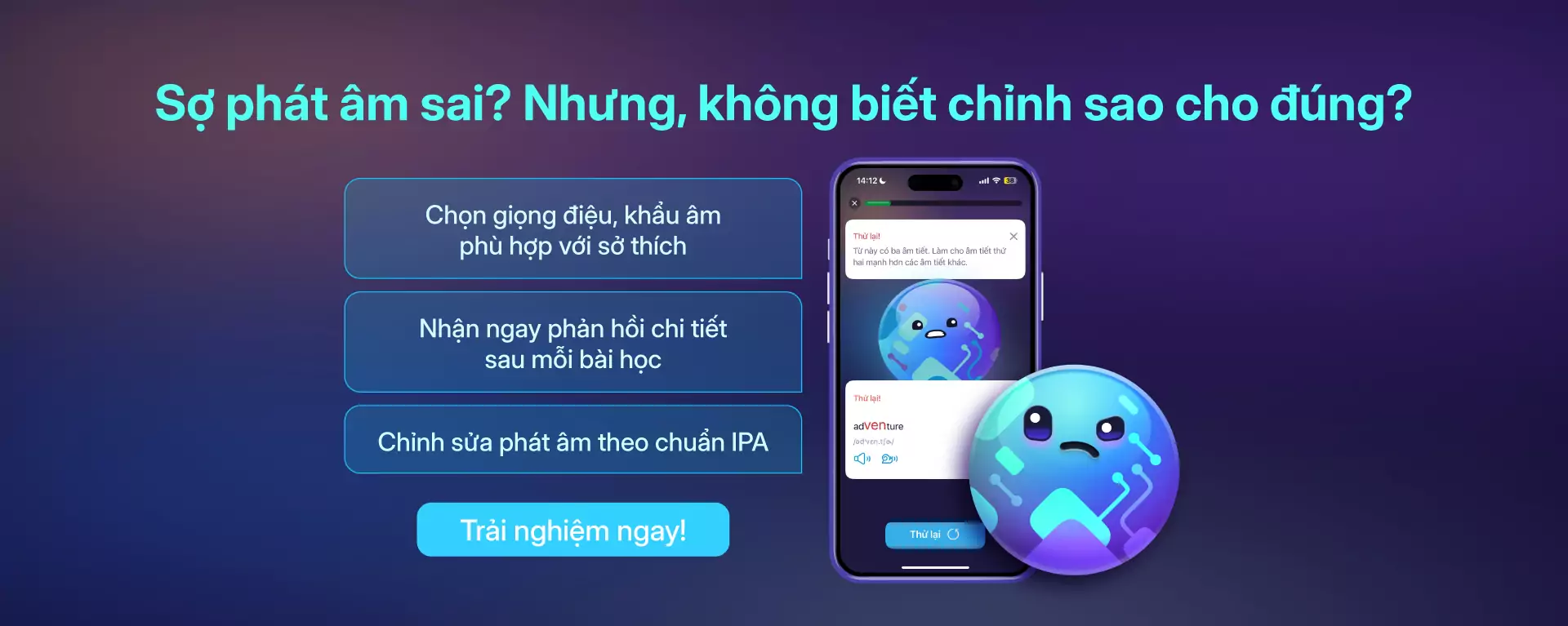 Luyện phát âm tiếng Anh cùng ELSA Speak - chỉnh giọng chuẩn IPA, phản hồi chi tiết ngay sau mỗi bài học